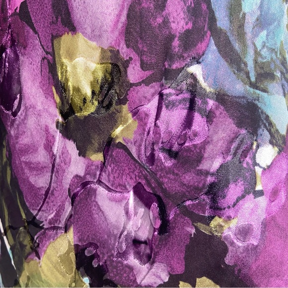 Vintage Simply Silk Dress /Jacket Womens Large Burnout  Whimsigoth Forest Fairy - Picture 15 of 15